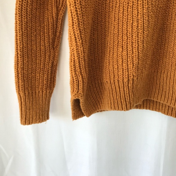 Madewell Joslin Chunky Crop Pullover Sweater Size XXS golden harvest - Picture 3 of 8